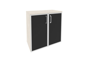 Шкаф низкий широкий, Onix O.ST-3.2R white/black, 80х42х82.3 см O.ST-3.2R white/black - Офисные шкафы