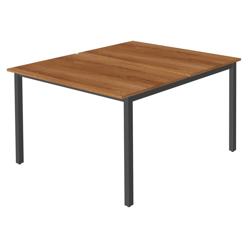 Сдвоенный стол на металлокаркасе WM-4 + WM-4 + WM-4-02, Work WM-4 + WM-4 + WM-4-02, 120х133х77 см