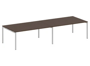 Стол для переговоров (2 столешницы) на П-образном м/к, Metal system quattro 40x40, 40БП.ПРГ-2.5