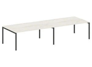 Стол для переговоров (2 столешницы) на П-образном м/к, Metal system quattro 40x40, 40БП.ПРГ-2.5