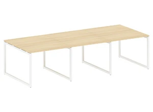 Стол для переговоров (3 столешницы) на О-образном м/к, Metal system quattro 40x40, 40БО.ПРГ-3.1