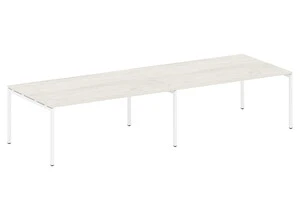 Стол для переговоров (2 столешницы) на П-образном м/к, Metal system quattro 40x40, 40БП.ПРГ-2.5