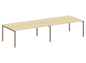 Стол для переговоров (2 столешницы) на П-образном м/к, Metal system quattro 40x40, 40БП.ПРГ-2.5
