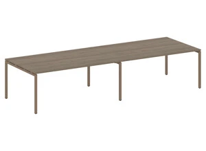 Стол для переговоров (2 столешницы) на П-образном м/к, Metal system quattro 40x40, 40БП.ПРГ-2.5